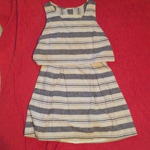 Blue Striped mini Dress